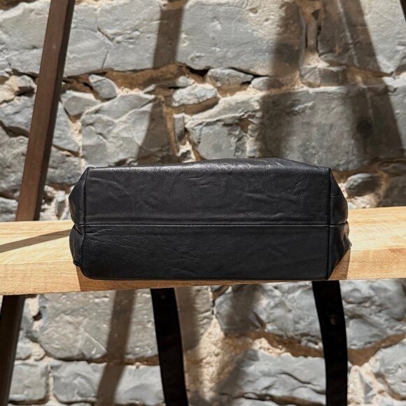 Yohji Yamamoto Black Crinkled Leather Crossbody Bag - Picture 6 of 14